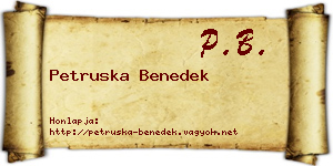 Petruska Benedek névjegykártya